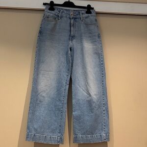 Forever 21 Light Blue Wide Leg Jeans